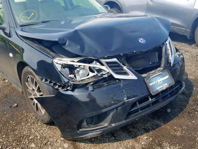 YS3FB49Y481002014 - 2008 SAAB 9-3 2.0T BLACK photo 9