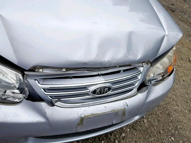 KNAFE121475448792 - 2007 KIA SPECTRA EX SILVER photo 9