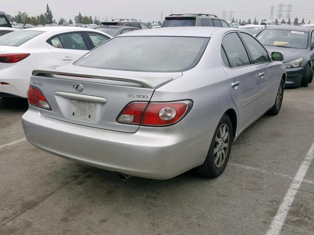 JTHBF30G730100847 - 2003 LEXUS ES 300 SILVER photo 4