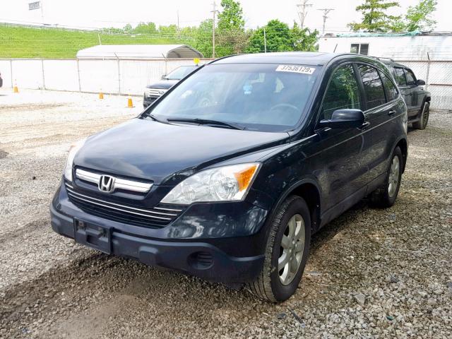 JHLRE48798C080543 - 2008 HONDA CR-V EXL BLACK photo 2