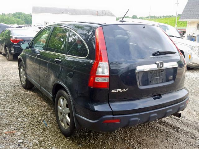 JHLRE48798C080543 - 2008 HONDA CR-V EXL BLACK photo 3