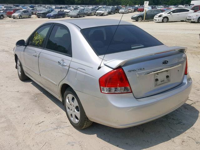 KNAFE221395598482 - 2009 KIA SPECTRA EX SILVER photo 3