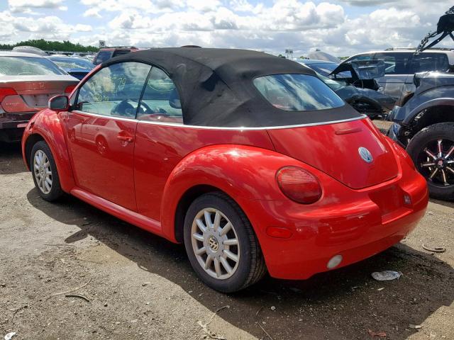 3VWCM31Y84M313062 - 2004 VOLKSWAGEN NEW BEETLE Qırmızı foto 3