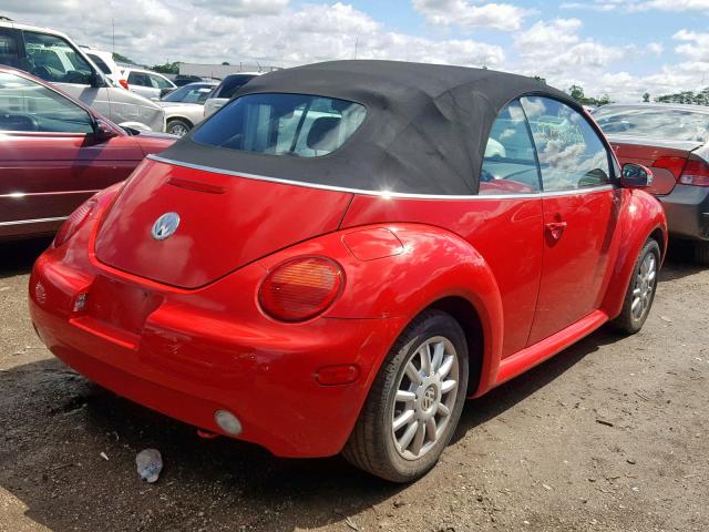 3VWCM31Y84M313062 - 2004 VOLKSWAGEN NEW BEETLE Qırmızı foto 4