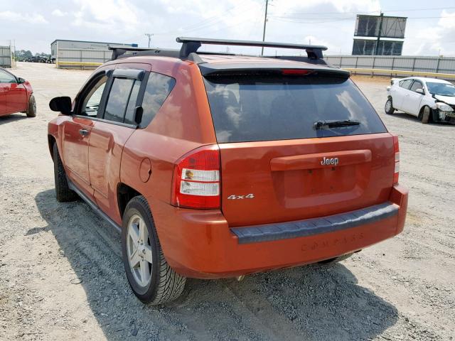 1J8FF47W58D632239 - 2008 JEEP COMPASS SP ნარინჯისფერი ფოტო 3