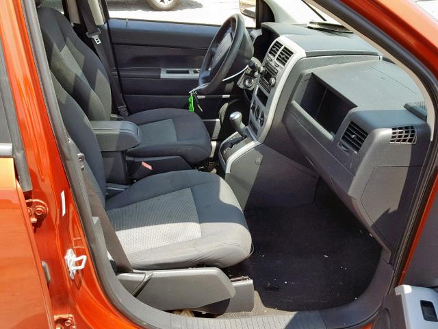 1J8FF47W58D632239 - 2008 JEEP COMPASS SP ნარინჯისფერი ფოტო 5