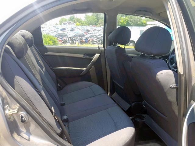 KL1TD56687B138921 - 2007 CHEVROLET AVEO BASE Сұр фото 6