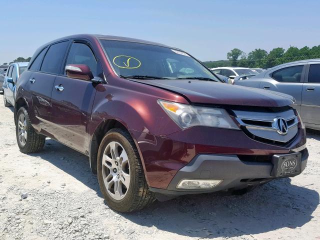 2HNYD28238H537598 - 2008 ACURA MDX BURGUNDY photo 1