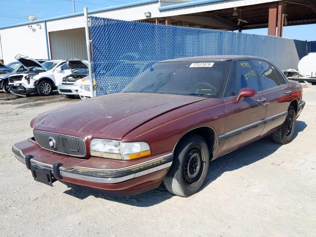 1G4HP53L0PH490660 - 1993 BUICK LESABRE CU BURGUNDY photo 2