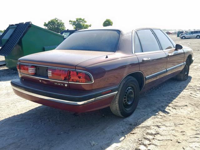 1G4HP53L0PH490660 - 1993 BUICK LESABRE CU BURGUNDY photo 4