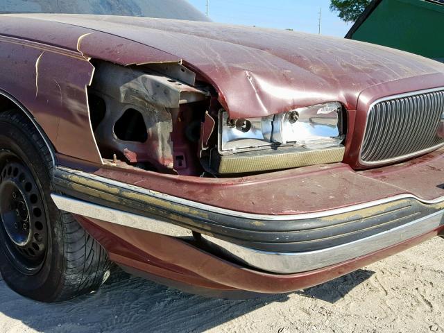 1G4HP53L0PH490660 - 1993 BUICK LESABRE CU BURGUNDY photo 9