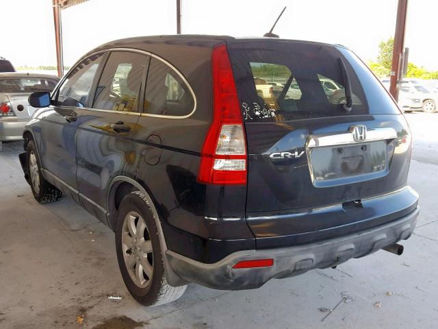 JHLRE38707C074770 - 2007 HONDA CR-V EXL BLACK photo 3