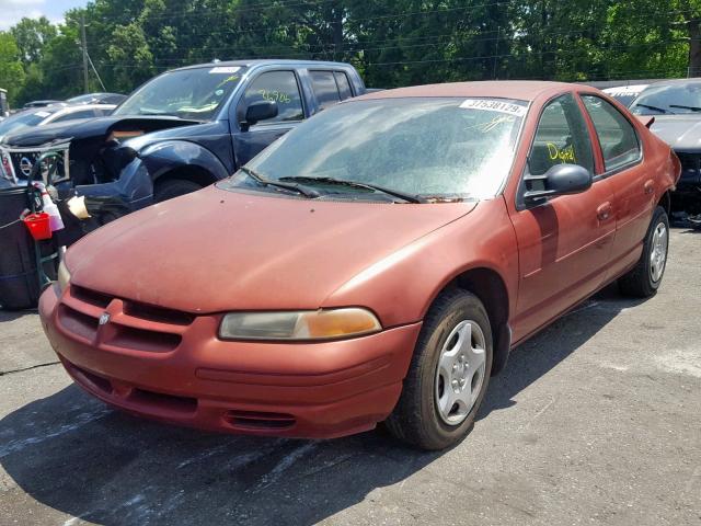 1B3EJ46X3WN279231 - 1998 DODGE STRATUS MAROON photo 2