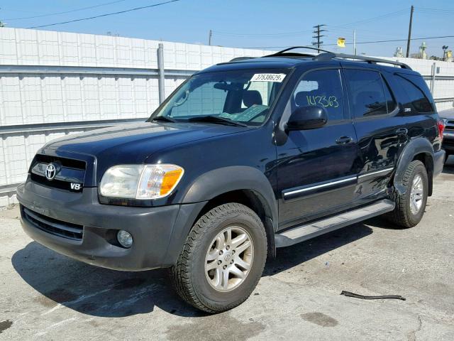 5TDZT34A37S286078 - 2007 TOYOTA SEQUOIA SR BLACK photo 2