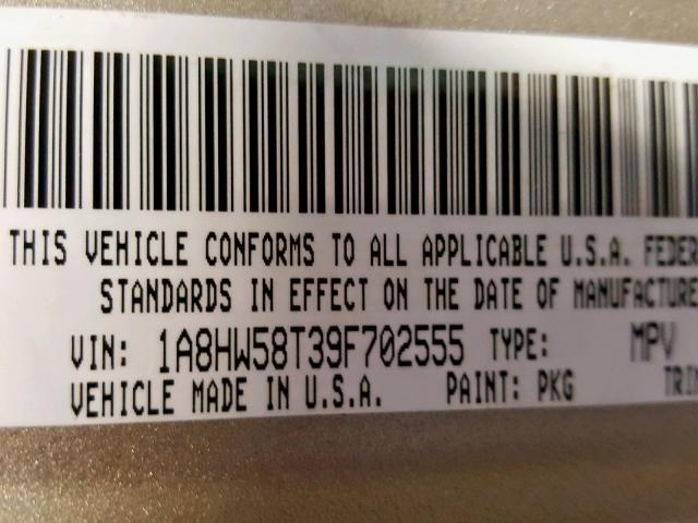 1A8HW58T39F702555 - 2009 CHRYSLER ASPEN LIMI TAN photo 10