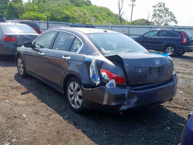 1HGCP36869A025534 - 2009 HONDA ACCORD EXL GRAY photo 3