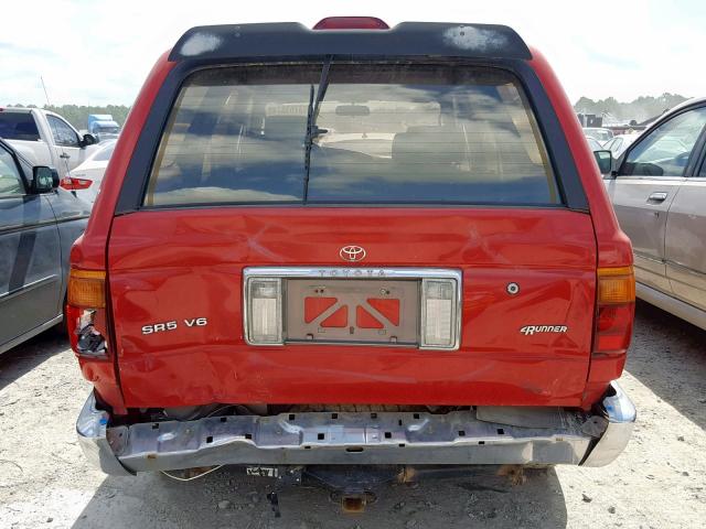 JT3VN39W5R0164488 - 1994 TOYOTA 4RUNNER VN RED photo 9