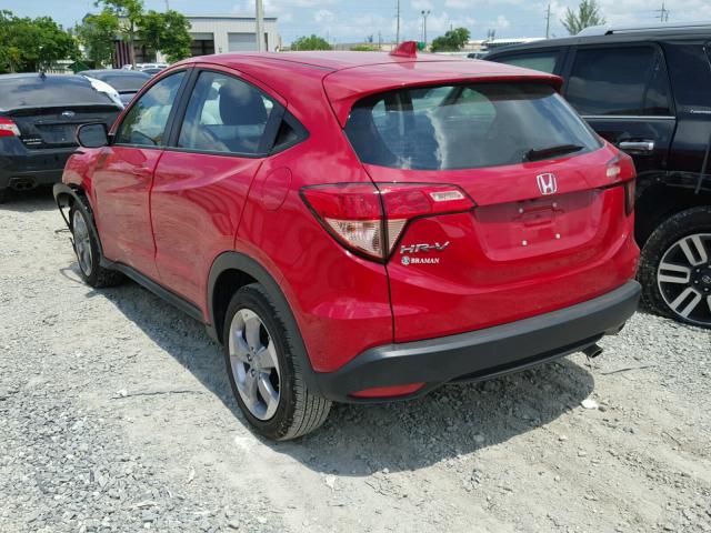 3CZRU5H3XJG701160 - 2018 HONDA HR-V LX RED photo 3