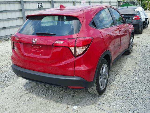 3CZRU5H3XJG701160 - 2018 HONDA HR-V LX RED photo 4