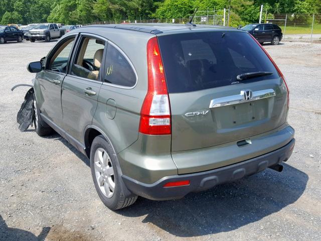 JHLRE48717C051830 - 2007 HONDA CR-V EXL GREEN photo 3