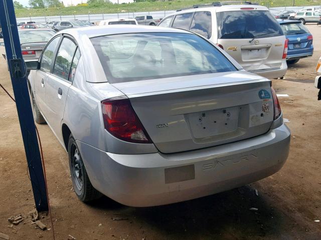 1G8AG52FX4Z222460 - 2004 SATURN ION LEVEL SILVER photo 3
