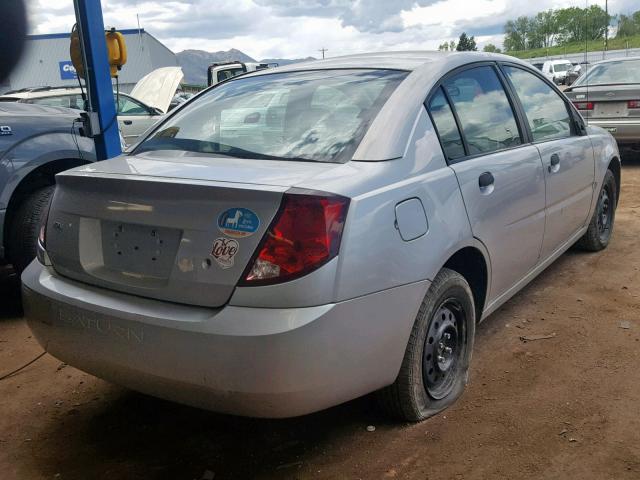 1G8AG52FX4Z222460 - 2004 SATURN ION LEVEL SILVER photo 4