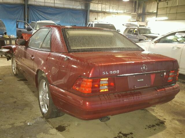 WDBFA68F9XF187487 - 1999 MERCEDES-BENZ SL500 RED photo 3