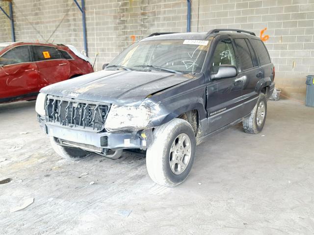 1J4GW48SX2C262906 - 2002 JEEP GRAND CHER BLUE photo 2