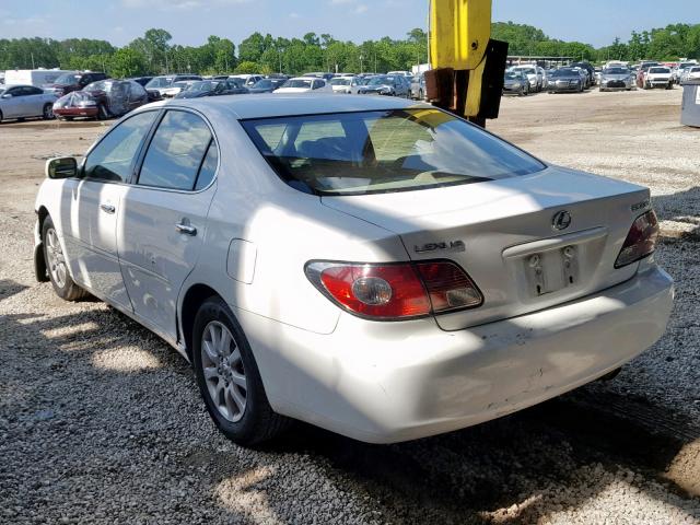 JTHBA30G145004876 - 2004 LEXUS ES 330 WHITE photo 3