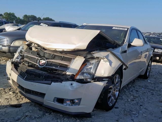 1G6DV57V380209989 - 2008 CADILLAC CTS HI FEA WHITE photo 2