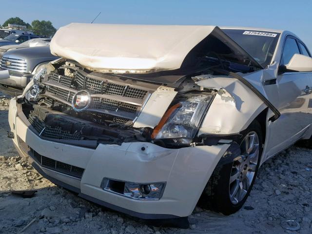 1G6DV57V380209989 - 2008 CADILLAC CTS HI FEA WHITE photo 9