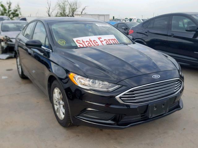 3FA6P0G77HR200352 - 2017 FORD FUSION S BLACK photo 1