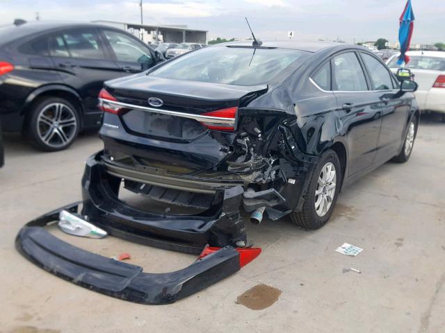 3FA6P0G77HR200352 - 2017 FORD FUSION S BLACK photo 4