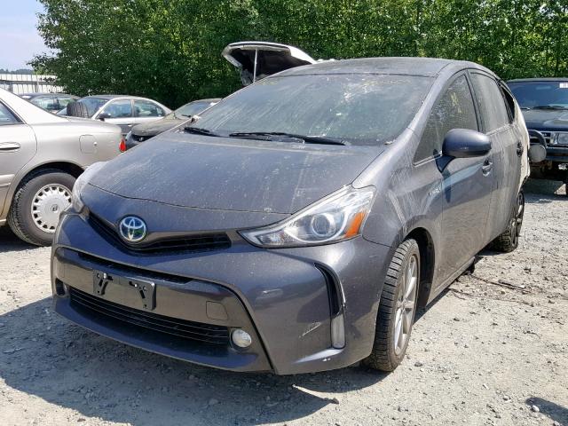 JTDZN3EUXFJ030261 - 2015 TOYOTA PRIUS V GRAY photo 2