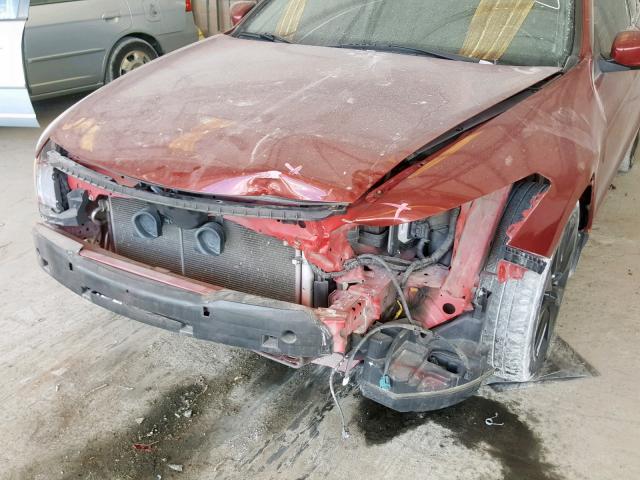 1HGCS228X8A007454 - 2008 HONDA ACCORD EXL RED photo 9