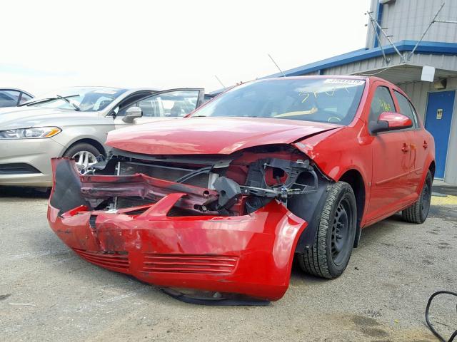 1G1AT58H297245849 - 2009 CHEVROLET COBALT LT RED photo 2