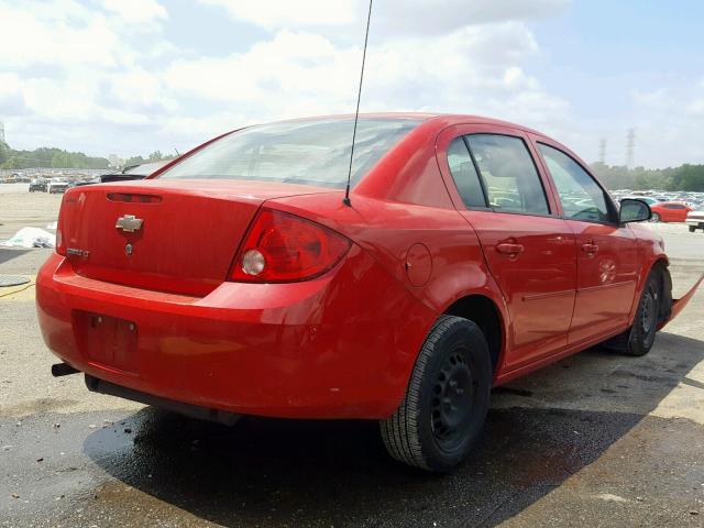 1G1AT58H297245849 - 2009 CHEVROLET COBALT LT RED photo 4