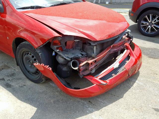 1G1AT58H297245849 - 2009 CHEVROLET COBALT LT RED photo 9