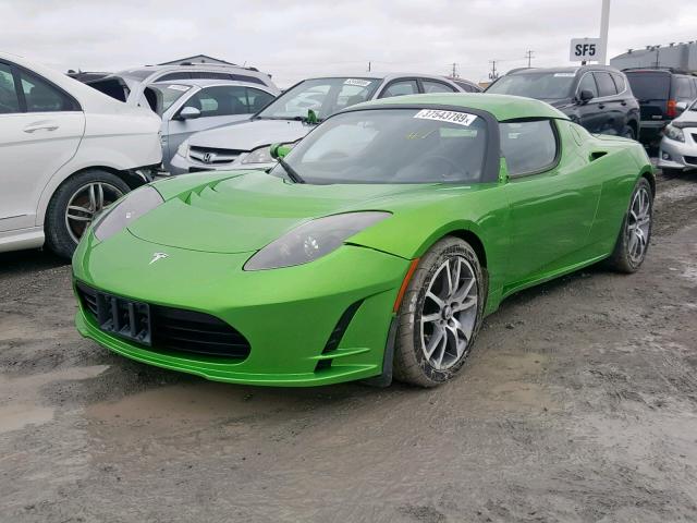 5YJRE6A19B1001281 - 2011 TESLA ROADSTER GREEN photo 2