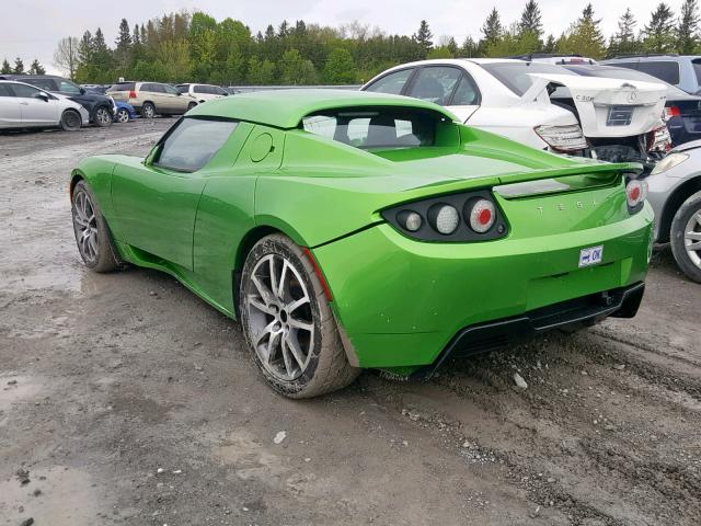 5YJRE6A19B1001281 - 2011 TESLA ROADSTER GREEN photo 3