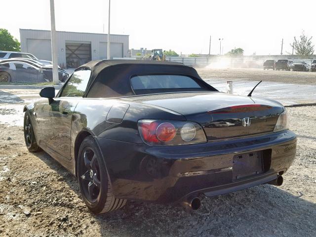 JHMAP11442T004026 - 2002 HONDA S2000 BLACK photo 3