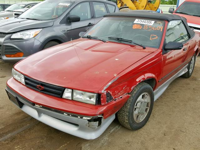 1G1JF31W1J7224113 - 1988 CHEVROLET CAVALIER Z RED photo 2