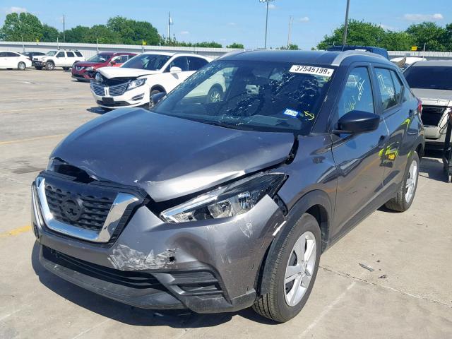 3N1CP5CU4KL470125 - 2019 NISSAN KICKS S GRAY photo 2