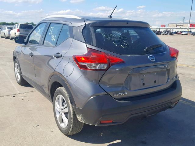 3N1CP5CU4KL470125 - 2019 NISSAN KICKS S GRAY photo 3