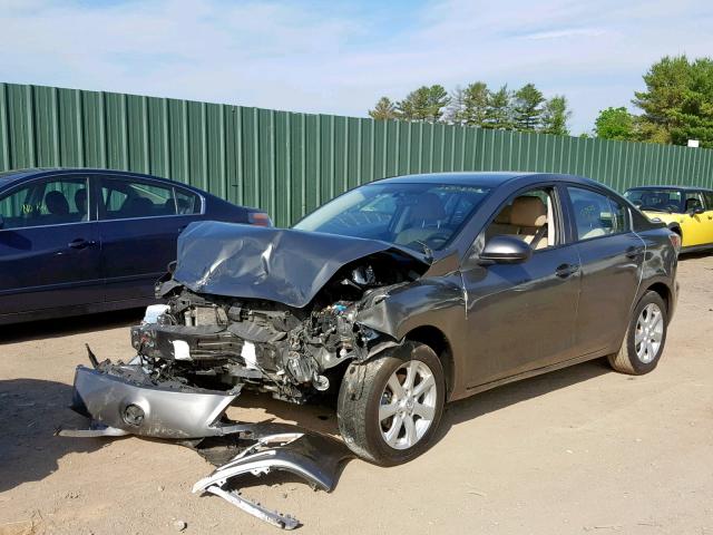 JM1BL1SG2A1149375 - 2010 MAZDA 3 I GRAY photo 2