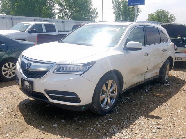 5FRYD4H89EB029741 - 2014 ACURA MDX ADVANC WHITE photo 2