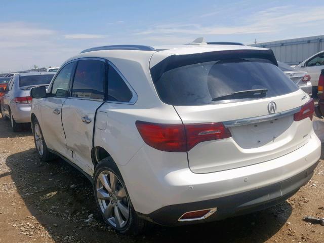 5FRYD4H89EB029741 - 2014 ACURA MDX ADVANC WHITE photo 3