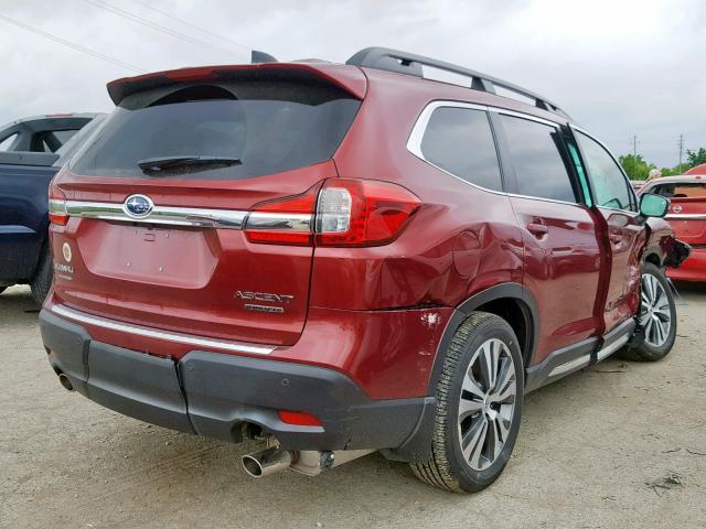 4S4WMAPD9K3465337 - 2019 SUBARU ASCENT LIM RED photo 4