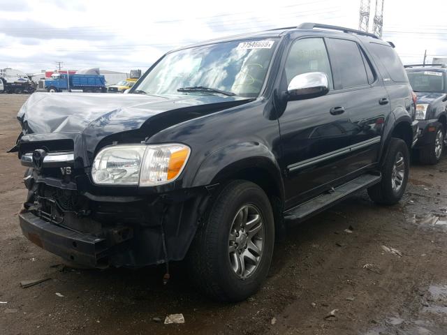 5TDBT48A37S290018 - 2007 TOYOTA SEQUOIA LI BLACK photo 2