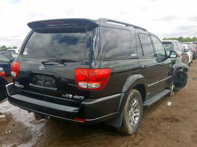 5TDBT48A37S290018 - 2007 TOYOTA SEQUOIA LI BLACK photo 4